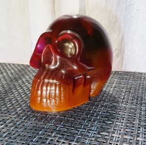 Orange and Black Skull Decor